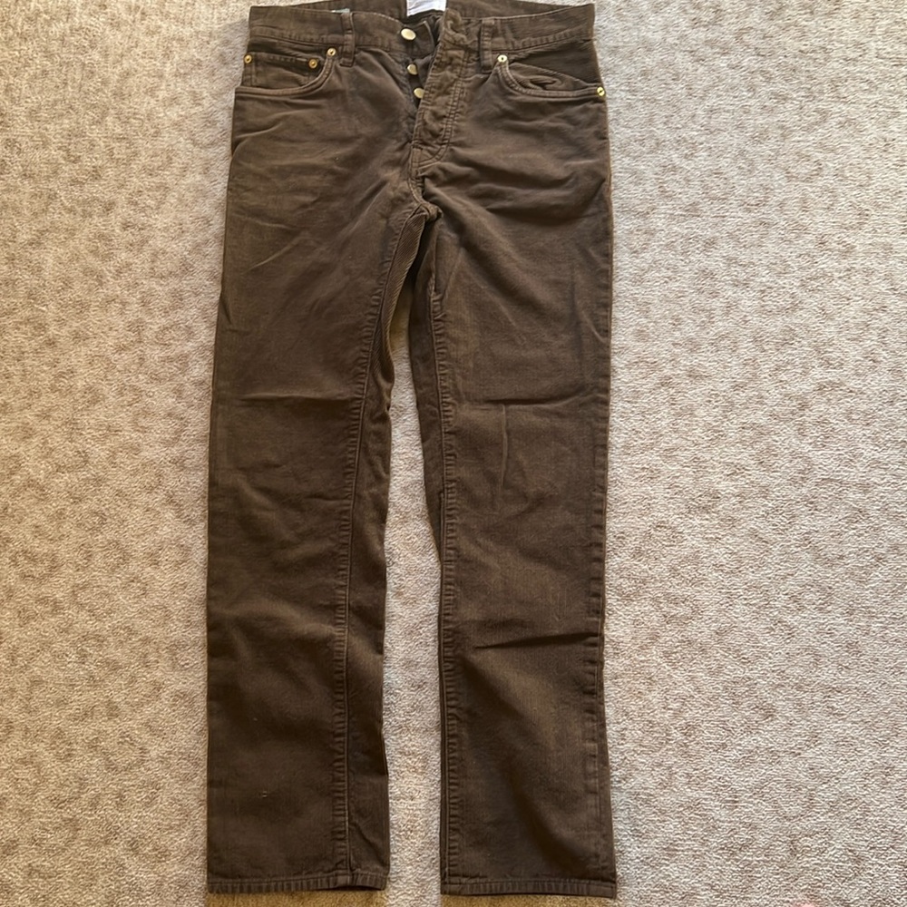Brown Sid Mashburn 30 x 30 corduroy pants